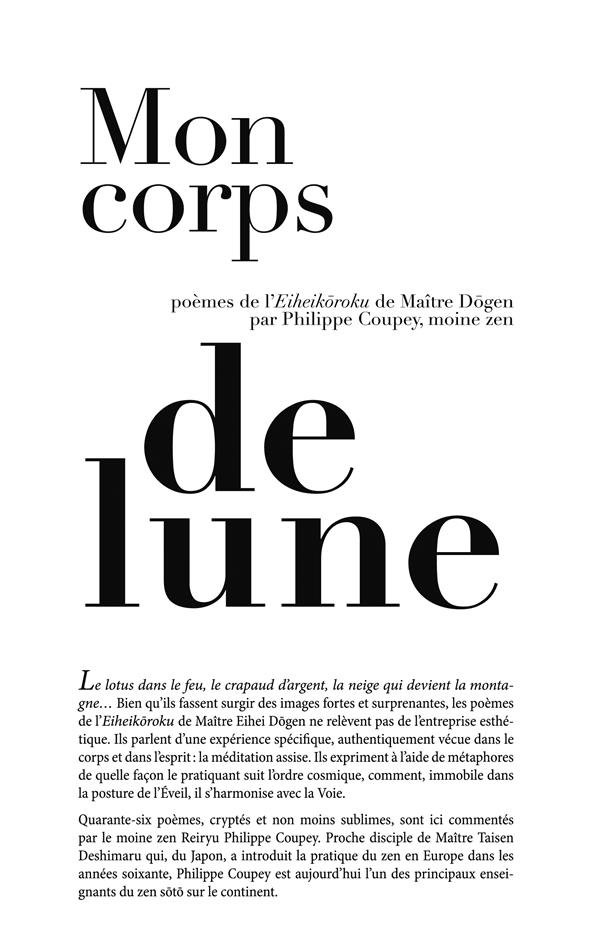 Couverture du livre « Mon corps de lune » de Philippe Coupey